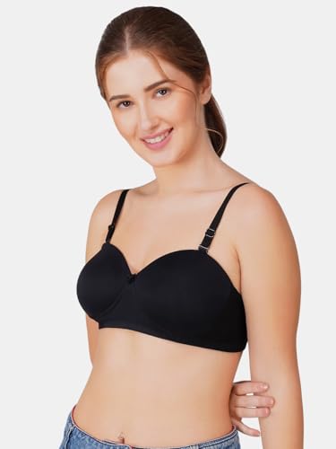 Image of BEWILD Women Balconette Bra | Lightly Padded Comfort | Soft Breathable Cotton Fabric | Seamless Design | Wirefree Comfort | Supportive Fit | Stylish Underwear