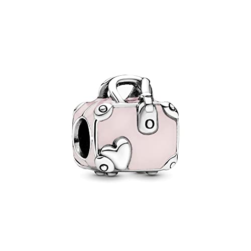 BEEUVIP Borsa da viaggio rosa Charm per bracciali, ciondoli in argento 925, perline per collane, per la festa della mamma, compleanno, regalo di Natale