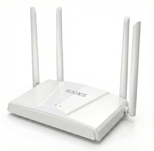 Rooxis WiFi Router AC1200 Dual Band - Wireless Internet Router for Home | Gigabit Ethernet Ports, 4...