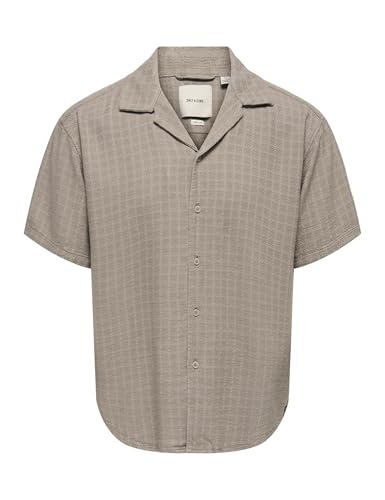 Chemise Onslatham Reg Resort homme Only & Sons col cubain maille texturée