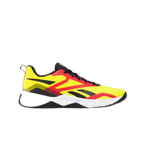 Reebok Allenatore Nfx, Scarpe da Ginnastica Uomo, Acidyellow Nero Vectorred, 44.5 EU