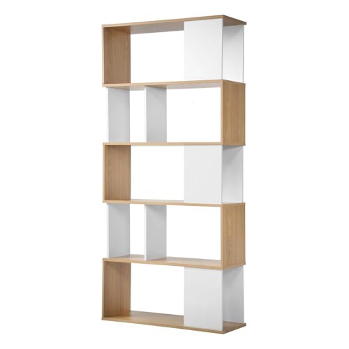 Casme Libreria Decorazione Bianca e Rovere - L80 x...