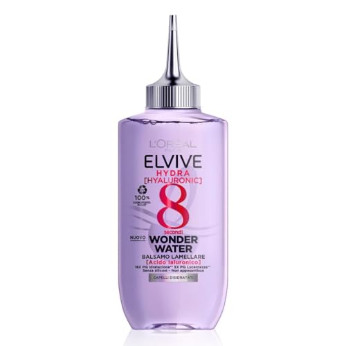 L'Oréal Paris Elvive Wonder Water Hydra Hyaluronic Lamellar Conditioner, To Give Shine to Dehydrated Hair, Without Silicones, 200 ml