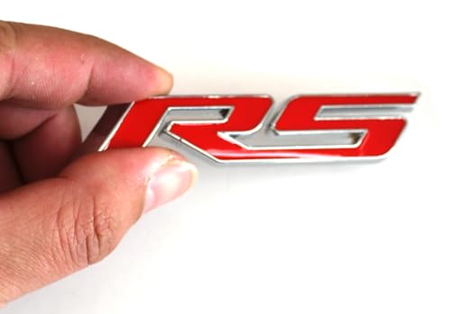 Image of MMUNNA 1x Grille Rs Emblem Badge 3D Alloy Replacement for Camaro Series Front (Chrome Red)