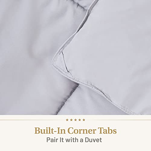 Image of The Ultimate All Season Comforter Deal Hotel Luxury Down Alternative Comforter Duvet Insert with Tabs Machine Washable (California King Grey)