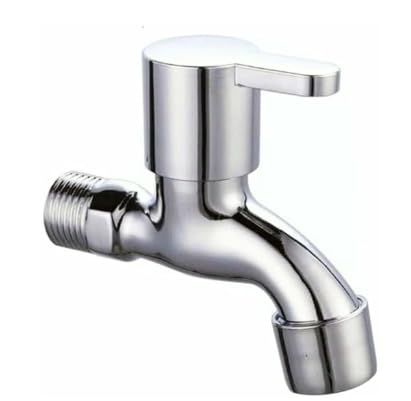 Marc Stainless Steel Bib Cock Tap with Wall Flange | Wall Mounted Bathroom & Kitchen Faucet for Wash Basin and Sink | Rust Resistant Water Tap with Smooth Flow-image-37