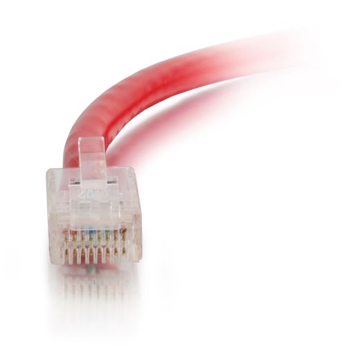 Image of C2G 00550 Cat5e Cable - Non-Booted Unshielded Ethernet Network Patch Cable, Red (9 Feet, 2.74 Meters)