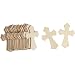 Unfinished Wood Cutout - 50-Pack Antique Cross Shaped Wood Pieces for Wooden Craft DIY Projects, Sunday School, Church, Home Decoration, 2.7 x 4.2 x 0.15 inches