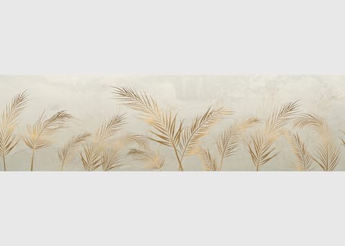 AG Design Cenefa autoadhesiva de hojas doradas, AWB 8292, decoración autoadhesiva para paredes, muebles, papel pintado, revestimientos de paredes y puertas, lámina, multicolor, ancho 500 cm x alto 14