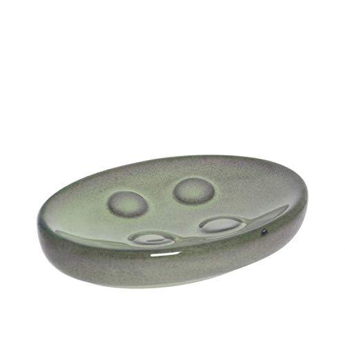 Eideo Home - Jabonera de baño, cerámica, 13 cm, color verde Cover