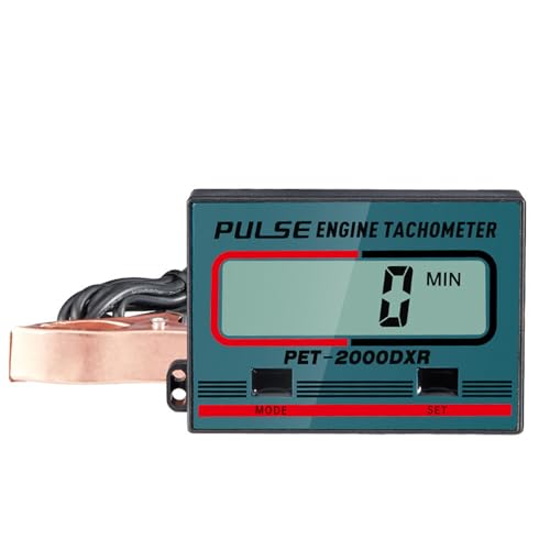 Digital Tachometer for Chainsaws Handheld Clip-On RPM Meter IP65 Water Resistant for Motorboats Lawnmowers ATVs
