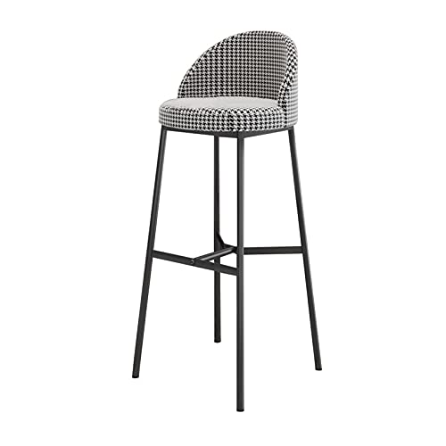 Taburetes modernos de respaldo bajo con patas de metal para cocina y comedor, sillas negras de altura de mostrador para barra de desayuno y sala de estar