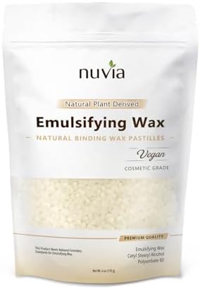 Emulsifying Wax, 100% Natural Plant Derived, Non-GMO, Cosmetic Grade; 6oz