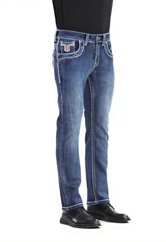 Premium Straight Fit Denim Jeans for Men (Style: WB70)2