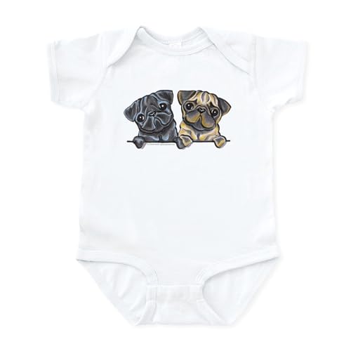 CafePress Pug Pals Infant Bodysuit Cute Infant Bodysuit Baby Romper