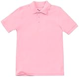 Classroom Little Boys' Toddler Short Sleeve Pique Polo, Pink, 3T
