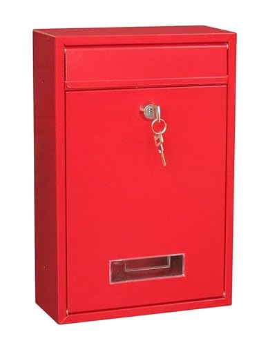 Kippen 10006AR - Cassetta Postale Modello ''MAIL'' di Colore Rosso. Dimensioni: 320x215x90mm.