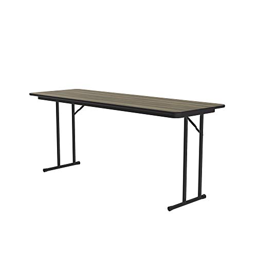 Correll Seminar, Training and Classroom Table, Colonial Hickory, 24\"x72\", HP Laminate Top, Off-Set Legs, Maximum Leg Room, Made in USA (ST2472PX-53)