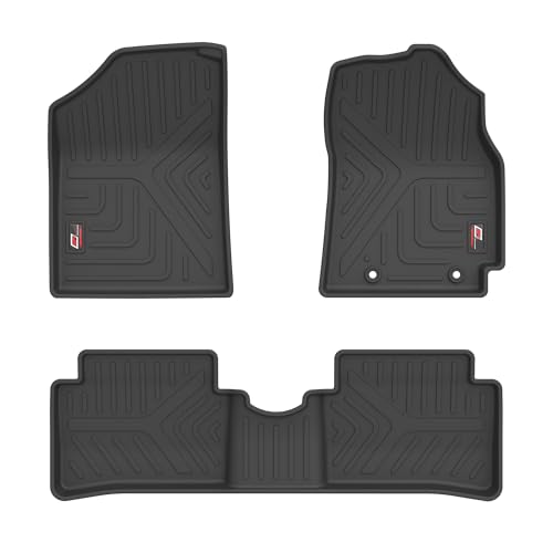 Image of GFX Tpv Premium 3D Life Long Car Floor Mats Compatible with I-10 Grand (2014) / X-Cent (2017) Onwards (Black)