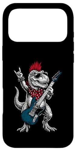Funny T-Rex Dino Playing Guitar USA �����I�ȃ��z�[�N���b�N �X�}�z�P�[�X iPhone 17 Pro Max �p