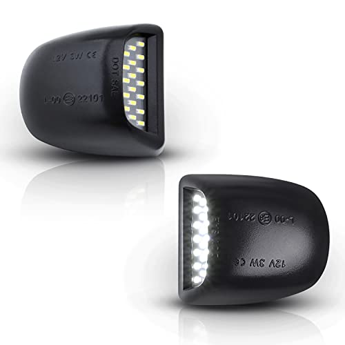 Asgohme LED License Plate Lights Rear Bumper Tag Lamp Assembly Replacement Compatible with Cadillac Escalade Chevy Silverado 1500 2500 3500 Tahoe GMC Sierra 1500 2500 3500 Yukon XL, Pack of 2