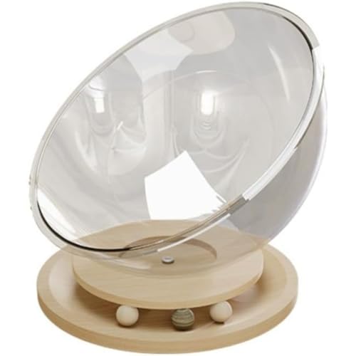 MsiDtsoy 猫 ベッド ハンモック 宇宙船休憩所 宇宙船 高床式のハウスチェアソファ ボウル型の猫様椅子 透明宇宙船 キャット 寝床 自立式の猫寝床 猫用品 室内 戸外 (S)