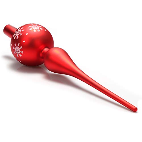 com-four® Weihnachtsbaumspitze matt, Christbaumspitze aus echtem Glas – Ansicht 6