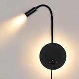 WisHomee Dimmable Wall Mounted Reading Light with...
