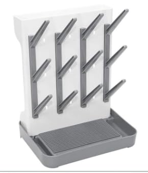 CHXAOM Escurreplatos para biberones Soporte de secado vertical - Soporte de secado que ahorra espacio en la encimera Se adapta a biberones y accesorios para bebés