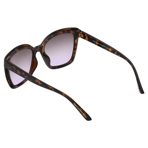 Martha Stewart Women's Ms215 Retro Uv400 Protective Square Sunglasses-Timeless Gifts for Her, 55mm4
