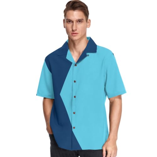 Chemise hawaïenne boutonnée homme manches courtes imprimé mode drapeau Minnesota