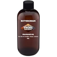 Buttercream Fragrance Oil 8 oz Bottle for Candle Making, Soap Making, Tart Making, Room Sprays, Lotions, Car Fresheners, Slime, Bath Bombs, Warmers...