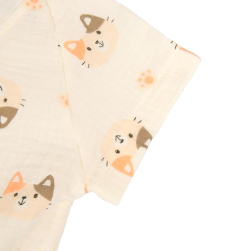 Image of Infant Kimono Robe Newborn Cotton Yarn Robe Baby Romper