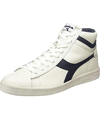 Diadora Game L High Waxed, Sneaker Unisex - Adulto, Bianco Verde, 44 EU