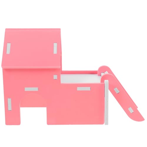 PERSELOSO ハムスター巣箱 はしご付き 多機能ペットハウス ハムスター寝床 チンチラ用隠れ家 で噛み耐性 小動物遊び場 小型動物休憩所