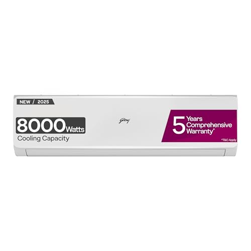 Image of Godrej 3 Ton 3 (5 Years Comprehensive Warranty) 5-In-1 Convertible Cooling, AI powered, Inverter Split AC (Copper, 2025 Model, Heavy duty cooling at 52 C, AC 3T SIC 36JTC3 WZP, White)