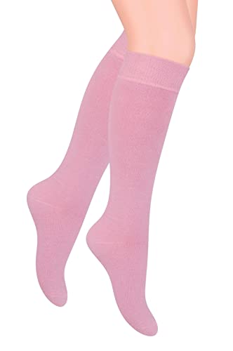 STEVEN Calze per Bambina al Ginocchio I Calzini in Cotone da Donna I Calzini da College Lunghi per Ragazze I Sopra il Polpaccio Sotto il Ginocchio