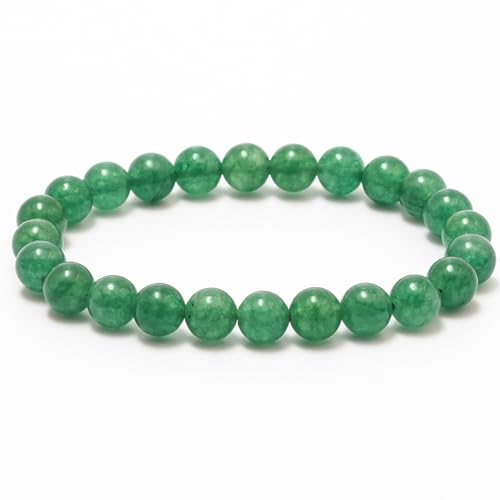 Green Aventurine Bracelet Brings Prosperity, Calm & Balance Crystal Authenticity Certified Natural Stones for Men & Women Beads Size 8mm
