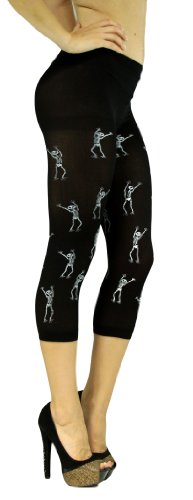 Image of ToBeInStyle Women's Scary Skeleton Leg Bones Halloween Hosiery Tights & Thigh High Stockings