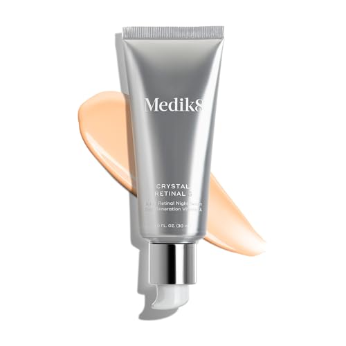 Image of Medik8 Crystal Retinal 6 - Firming, Advanced Skin Retinaldehyde Face Serum - Night Serum with Hyaluronic Acid and Vitamin E - Gluten Free - 1 oz | Works 11x faster than Retinol, Hyaluronic Acid Hydrates, Vitamin E Nourishes and Help to Protect Complexion