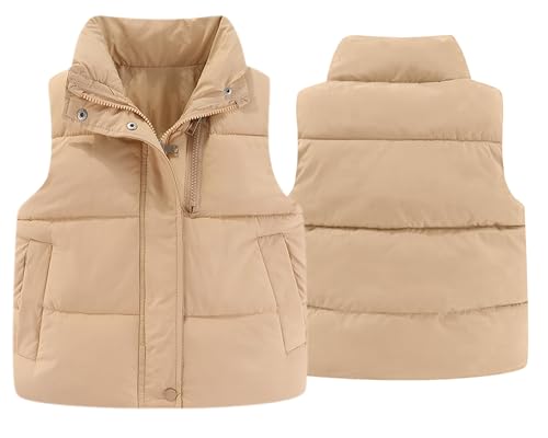 FEOYA Down Puffer Vest for Unisex Kids Warm Sleeveless Gilet Boys Girls Fall Winter Waistcoat Lightweight Jackets Windproof Coat Outwear 5-6 Years