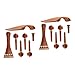 SUPVOX 2 Sets Violin Tuner Pegs Ebony Tuning Peg Tuning Pegs 44 Violin Ebony Kit Violin Endpin Supplies Violin Peg Tool Wood Tools 4 Violin Spare Parts Tail Bamboo Musical Instrument