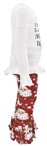 Image of Unique Baby 2 Piece Girls Double Ruffle Leggings and Long Sleeve Shirt Clothes Set Kid and Toddler Girl Outfit