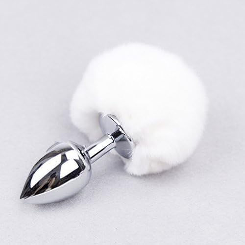 Small Anal Plug, Rabbit Bunny Tail Anal Plug for Cosplay, Butt Plug Adult Sex Toys for Sexual Enjoyment (White-Small): Medium White
