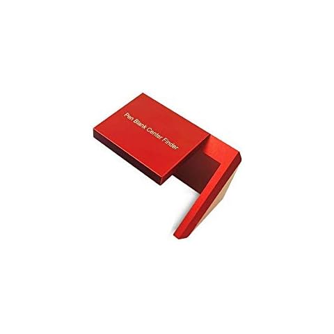 Woodworking Pen Center Finder,45 Degree Aluminium Alloy Angle Marker Woodworking Right Angle Marker Red Cover