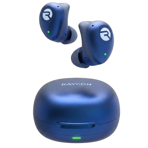 Raycon Fitness Bluetooth Wireless Earbuds + Microphone with Active Noise Canceling, Sweat & Water-Resistant Earphones, Running Headphones, Ear Buds Wireless Bluetooth 56 Hours Playtime (Blue)