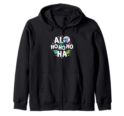 Veste Stitch Alo Ho Ho Ho Ha Disney sweat à capuche zippé bleu original