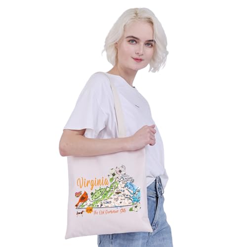 Bolso tipo tote CMNIM Virginia State - Souvenir de viaje o regalo para mudanza o bienvenida a Virginia miniatura 7