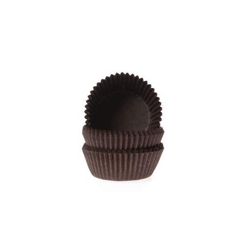 House of Marie 50 mini cupcake and muffin liners, brown