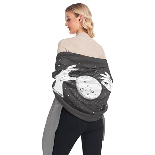 Women Long Scarf, Linen Silk Shawl Stole Headscarf, Scarves Wraps